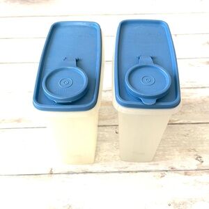 Tupperware Vintage Cereal Food Storage Containers Pour Spouts Modular Mates 2pc
